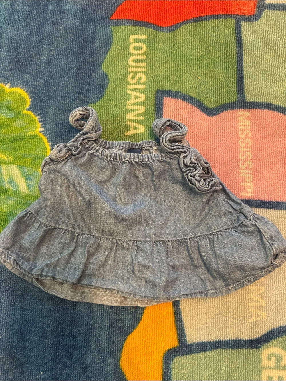 Old Navy Pink and Blue Ruffle Dress & Bloomers Set